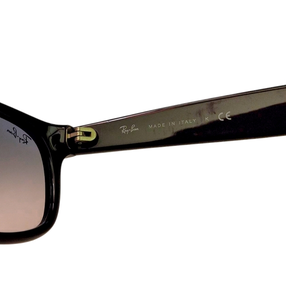 Ray Ban Wayfarer Sunglasses In Violet/Black Made In Italy Unisex - Picture 8 of 9